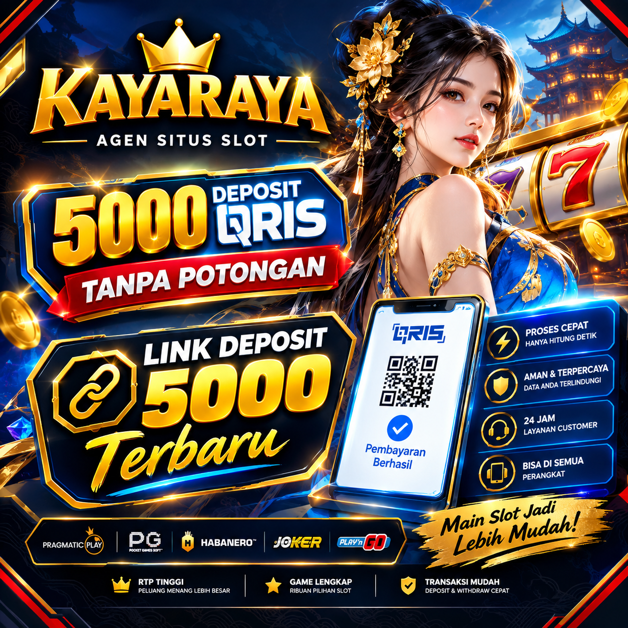 KAYARAYA Agen Situs Slot 5000 Deposit Qris Tanpa Potongan, Link Deposit 5000 Terbaru